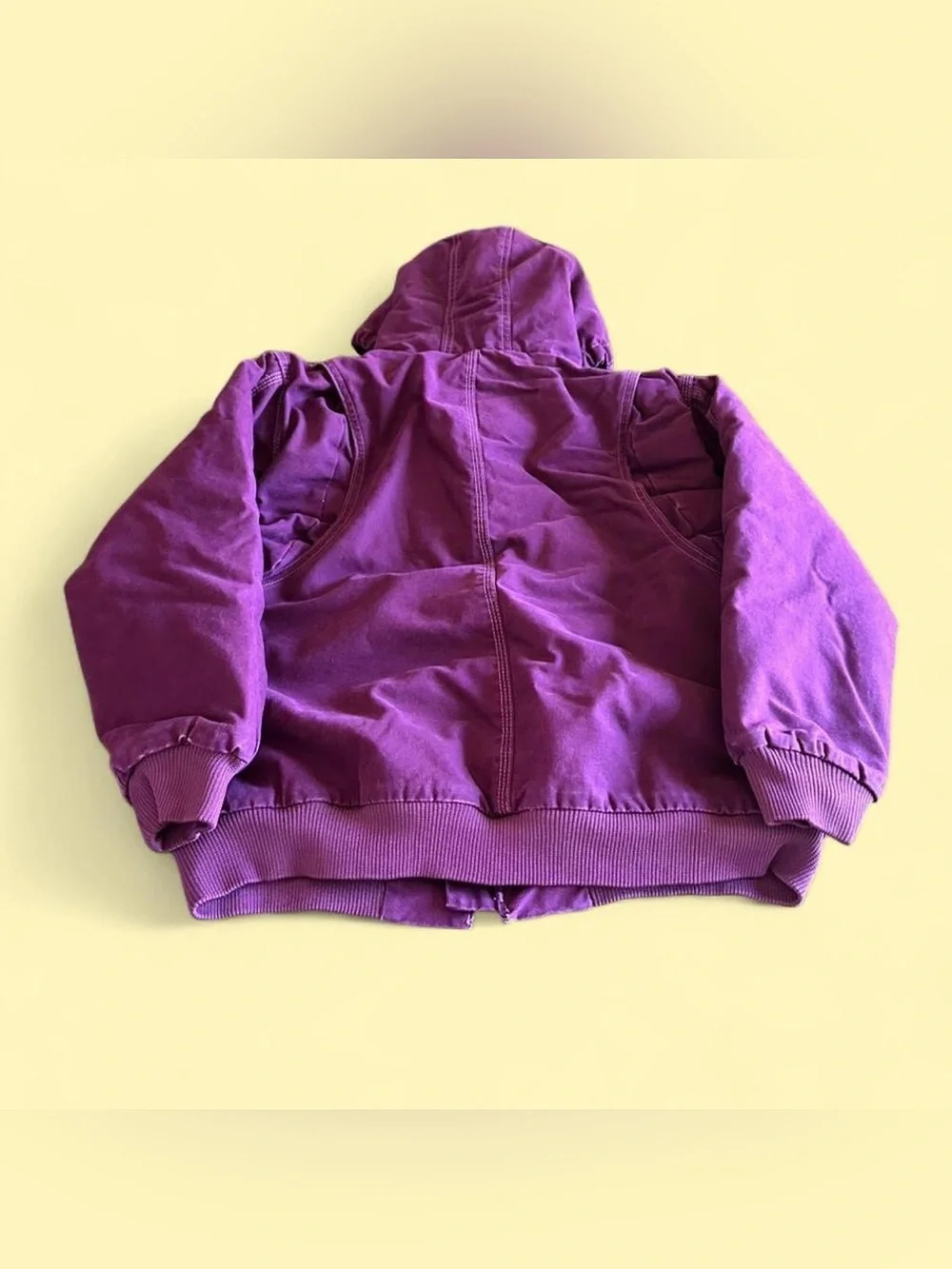Vintage Berne Canvas Hooded Work Jacket Purple Youth L 14-16